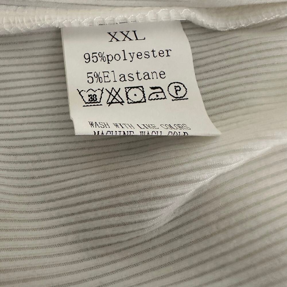 Women White Lightweight Ribbed Button Front Long Sleeve Cardigan XXL NWOT - Picture 7 of 8